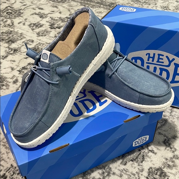 HEY DUDE Wendy Stretch Canvas Light Blue Size 10 - Picture 5 of 7